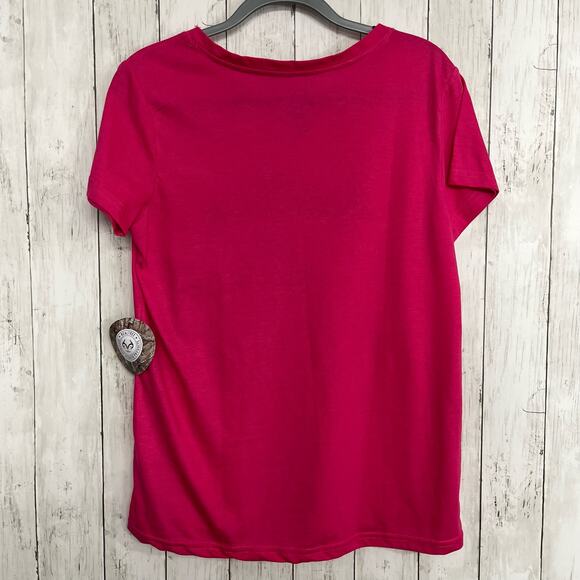 Realtree Pink Short Sleeve Crew Neck Lightweight T-Shirt XL - Picture 2 of 5